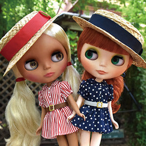 From Dear Darling fashion for dolls, Belted Mini Dress and ouioui Sailors Hat Coming Soon!