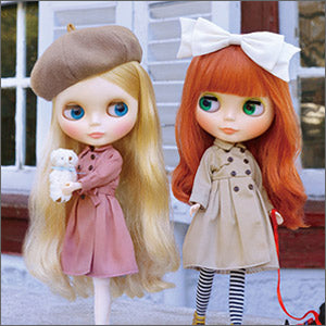 From Junie Moon’s Dear Darling Fashion for Dolls, Tulle Long Skirt and Flair Trench Coat
