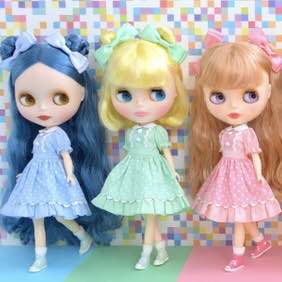 New item “Color Dress Set” from Dear Darling fashion for dolls produced by Junie Moon is now on sale!