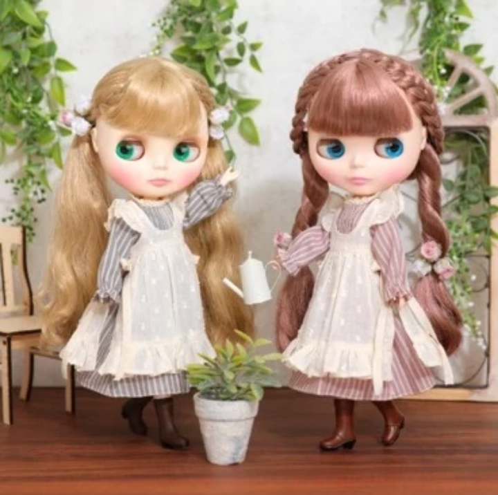 Dear Darling fashion for dolls announces the “Pintuck dress with apron”