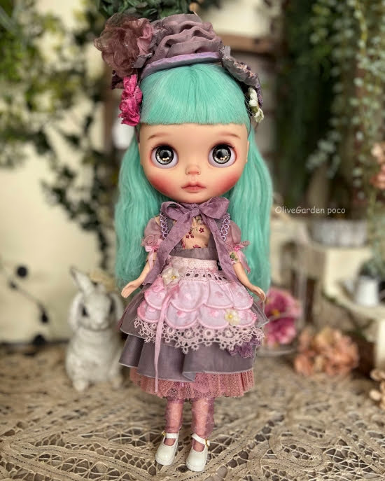 ☆OOAK☆ Artist original doll (Neo Blythe) “Meisje als een boeket – Girl Like a Bouquet” by Olive Garden poco × sankichi