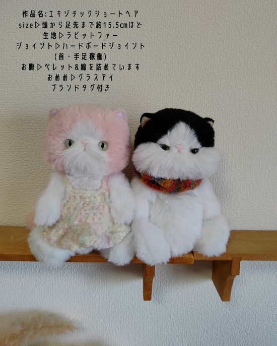 ☆OOAK☆ Plush Toy “Exotic Shorthair (Pink)” by mou-bear♡
