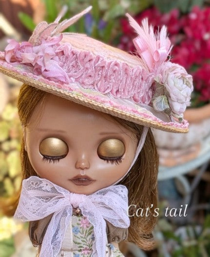 ドール用小物（ネオブライスサイズ）「フラワーラブリーハット」by Cat's tail