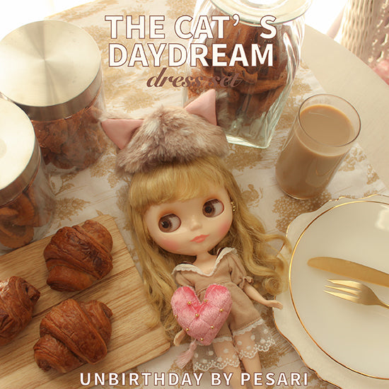 ドレスセット（ネオブライスサイズ）「“The cat’s daydream dress set” 猫の白昼夢のドレスセット」 by Unbirthday by pesari