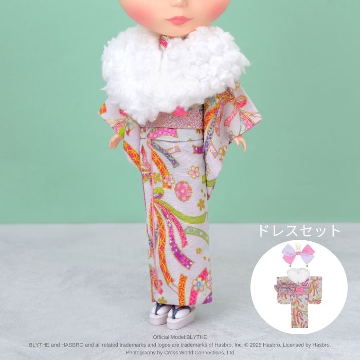 Dear Darling fashion for dolls「リボン柄着物セット」