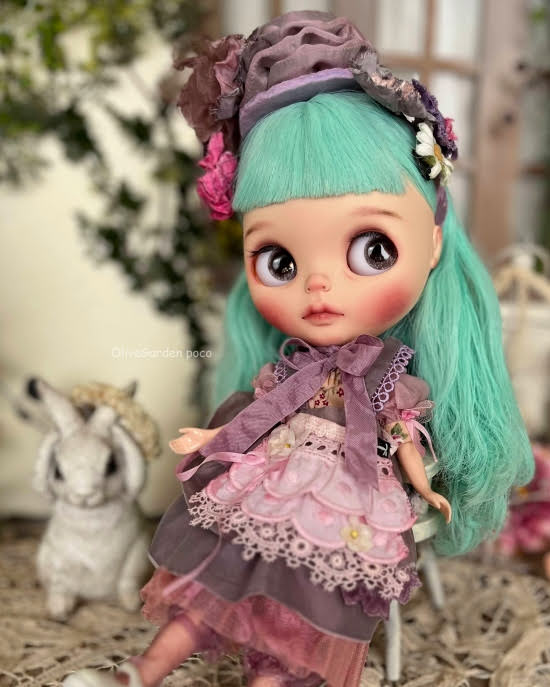 ☆OOAK☆ Artist original doll (Neo Blythe) “Meisje als een boeket – Girl Like a Bouquet” by Olive Garden poco × sankichi