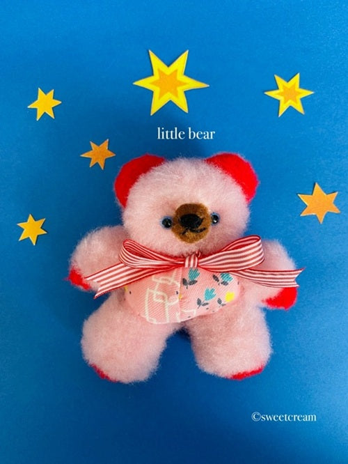 ☆一点物☆ぬいぐるみ「Little Bear (brooch)くすみピンク色」by