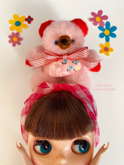 ☆OOAK☆Stuffed toy “Little Bear (brooch) – dusty pink color” by sweetcream