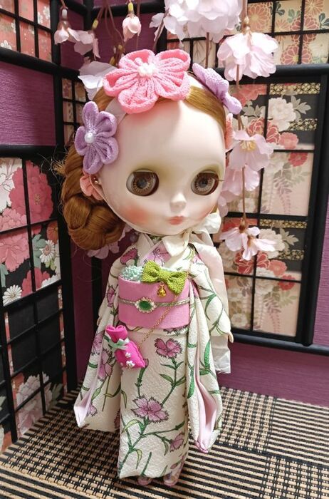 Dress set (Neo Blythe Size) “Nadeshiko Love-Longing Days” by 夢人屋呉服店 (Yumetoya Gofukuten)