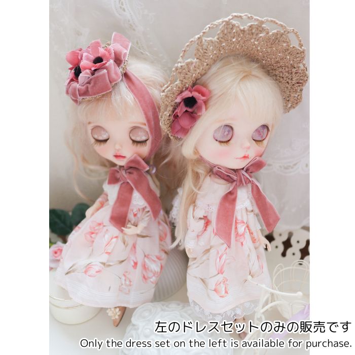ドレスセット（ネオブライスサイズ）「Laetitia Collection 〝fleurs roses〟《~ deux ~》」by Laetitia
