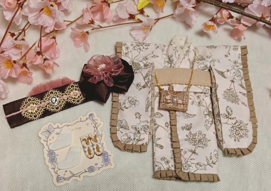 Dress set (Neo Blythe Size) “Pink Trump Hat Girl” by 夢人屋呉服店 (Yumetoya Gofukuten)