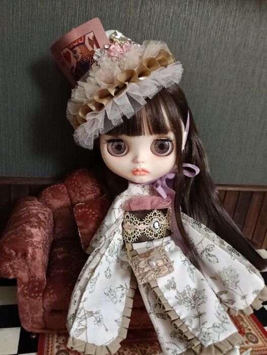 Dress set (Neo Blythe Size) “Pink Trump Hat Girl” by 夢人屋呉服店 (Yumetoya Gofukuten)