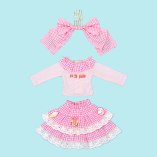 Dear Darling fashion for dolls  "mezzo piano Gingham Check Dress Set "