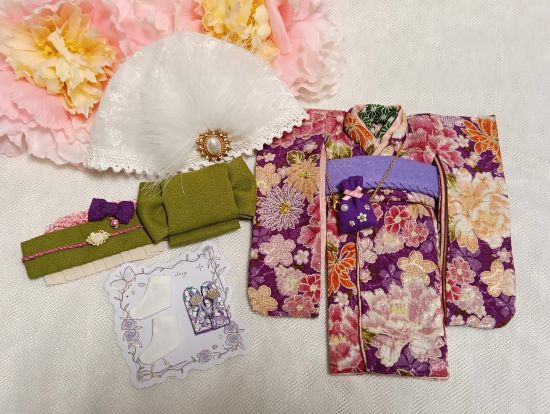 Dress set (Neo Blythe Size) “Peony of Love” by 夢人屋呉服店 (Yumetoya Gofukuten)