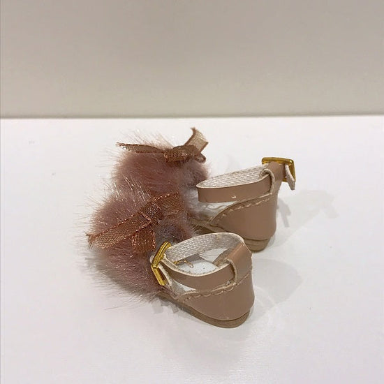 Shoes for Dolls (Neo Blythe Size) "Fur Fur Flat Shoes"