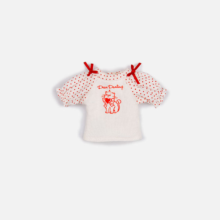 Dear Darling fashion for dolls「プリントラグランTシャツ」レッド
