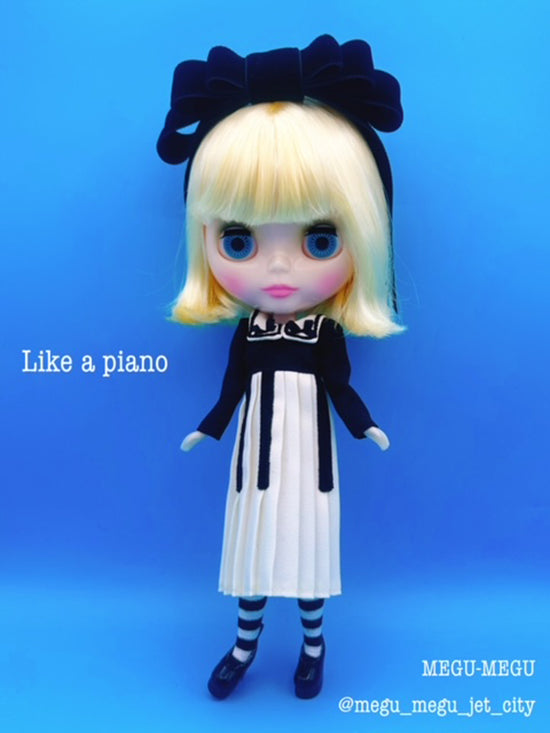 Dress Set(Neo Blythe size) "Like a piano" by MEGU-MEGU