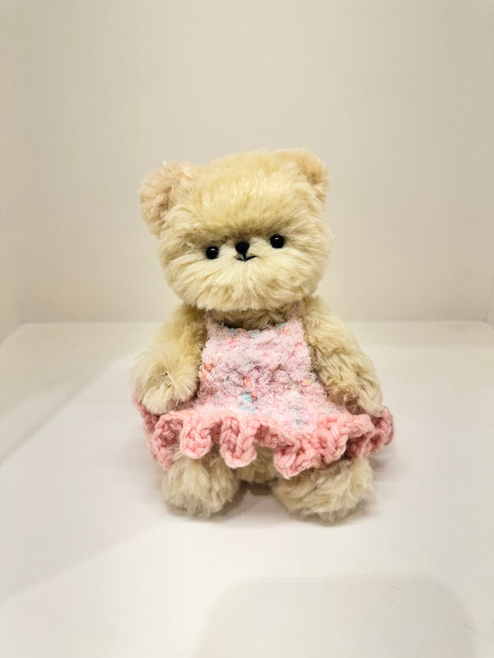 ☆OOAK☆ Plush Toy “①Fluffy Bear (Pink)” by mou-bear♡