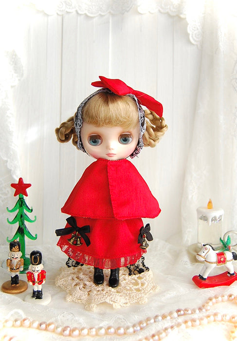 Dress set (Neo Blythe Size) "Middie Blythe Size Merriest Christmas Dress 3-Piece Set" by TIROL