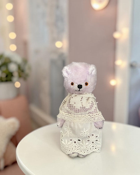 ☆OOAK☆ Plush Toy “Pastel Lavender Teddy Bear” by KAZARIYA