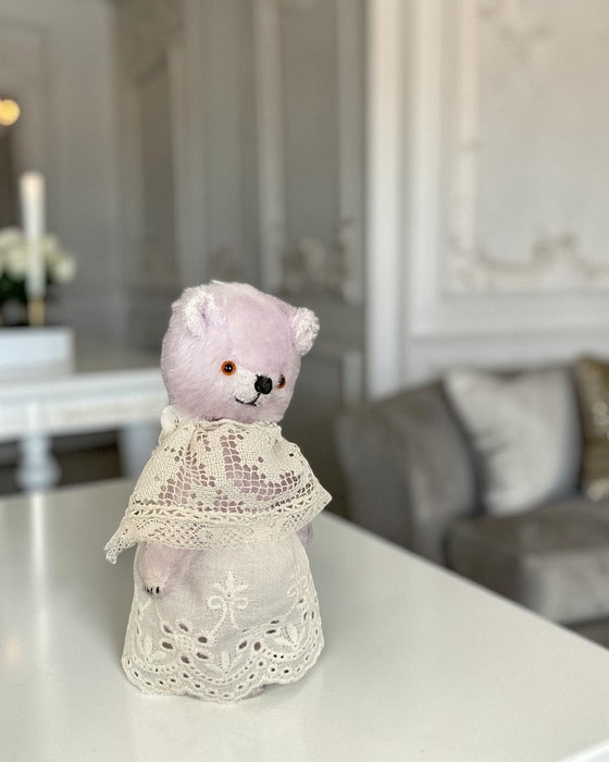 ☆OOAK☆ Plush Toy “Pastel Lavender Teddy Bear” by KAZARIYA