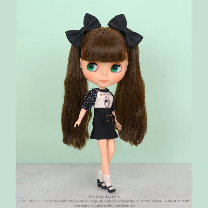 Dear Darling fashion for dolls「デザインミニスカート」ブラック