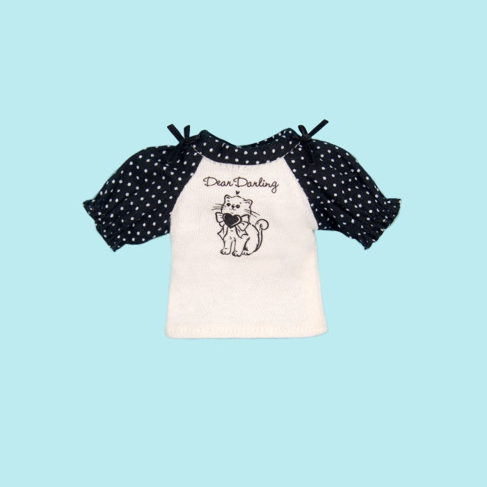 Dear Darling fashion for dolls「プリントラグランTシャツ」ホワイト