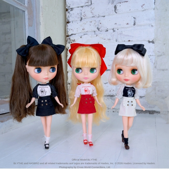 Dear Darling fashion for dolls「デザインミニスカート」ブラック