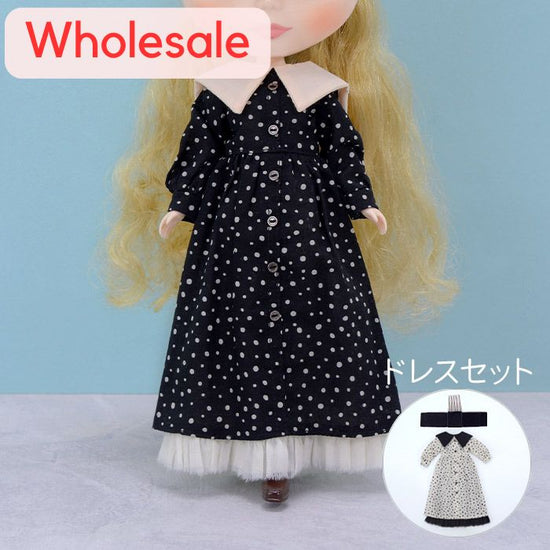 [wholesale]Dear Darling fashion for dolls "Big Collar Shirt Dress Set"