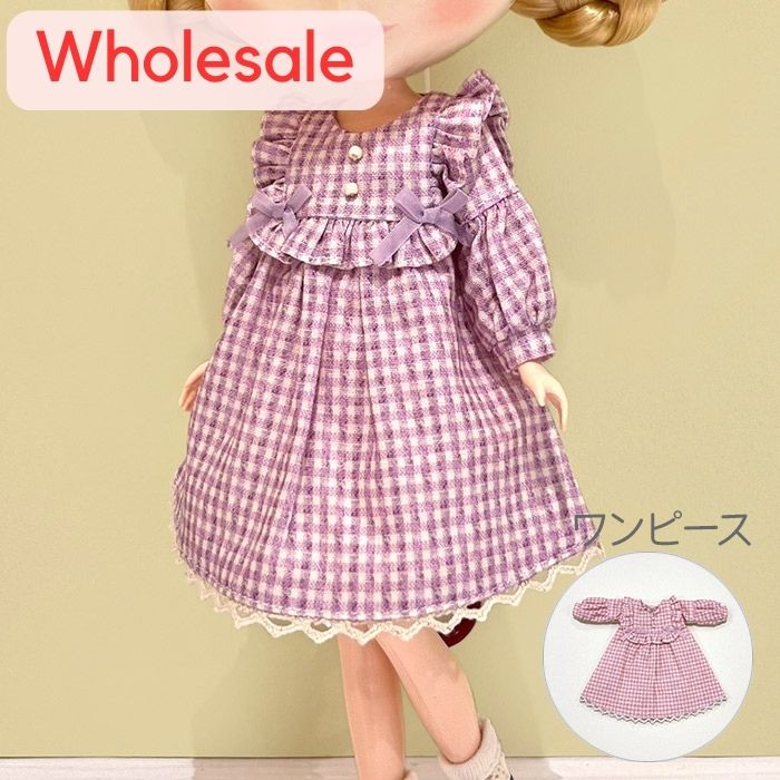 [wholesale]Dear Darling fashion for dolls "Yoke Gingham Dress"