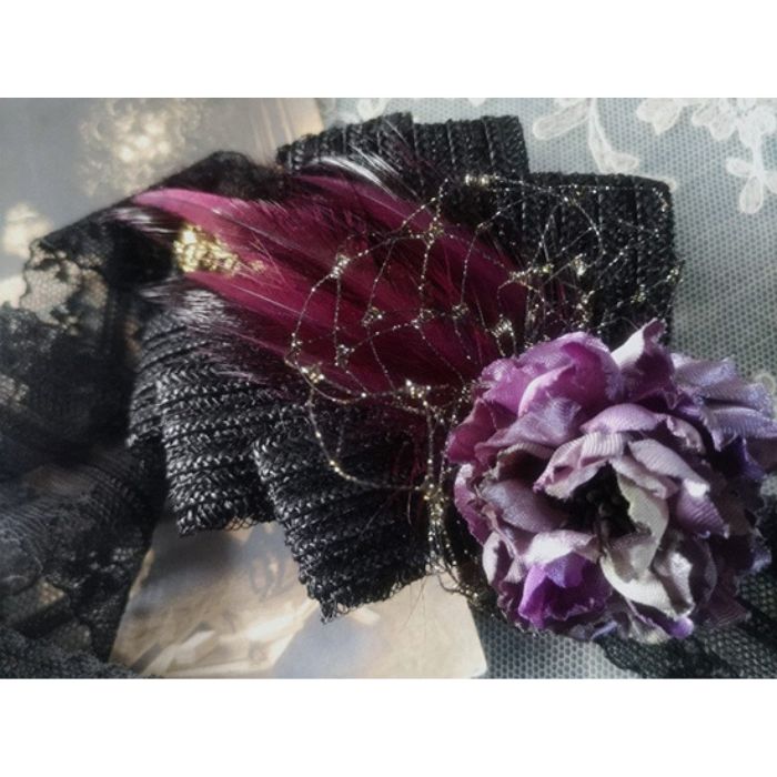 Load image into Gallery viewer, Headdress for dolls &amp;quot;Witch&amp;#39;s headdress&amp;quot; by Cat’s tail
