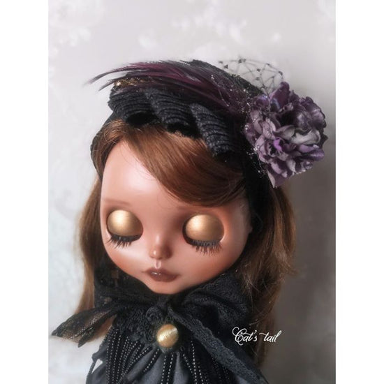 Load image into Gallery viewer, Headdress for dolls &amp;quot;Witch&amp;#39;s headdress&amp;quot; by Cat’s tail
