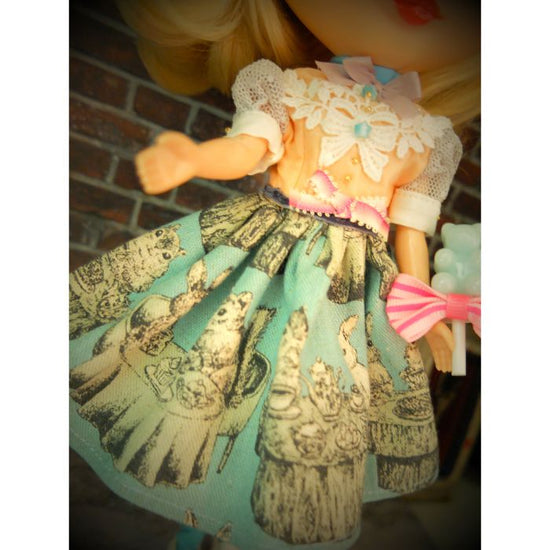 Dress Set(Neo Blythe size) "candy Shop bunny & squirrel (pink)" by chic☆rin