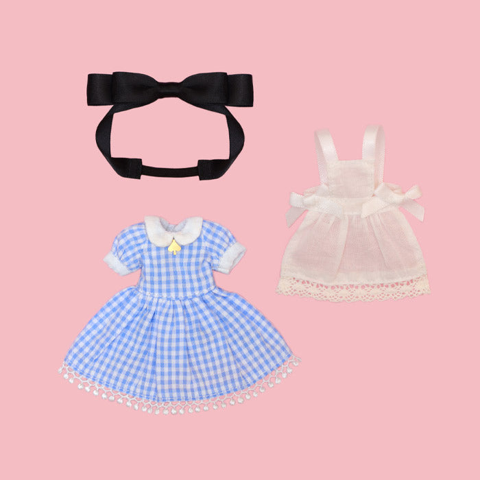 Load image into Gallery viewer, Dear Darling fashion for dolls &amp;quot;Gingham Alice Set for 20cm doll&amp;quot;
