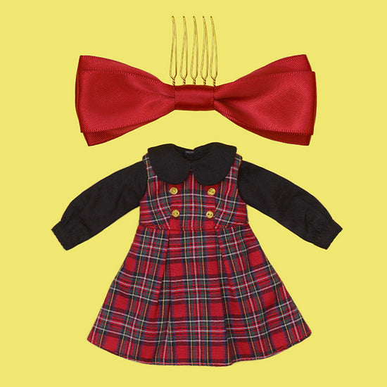 Dear Darling fashion for dolls "Checked Jumper Skirt Set"