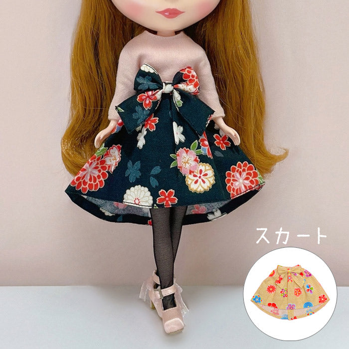 Load image into Gallery viewer, Dear Darling fashion for dolls &amp;quot;Japanese pattern fishtail skirt&amp;quot;
