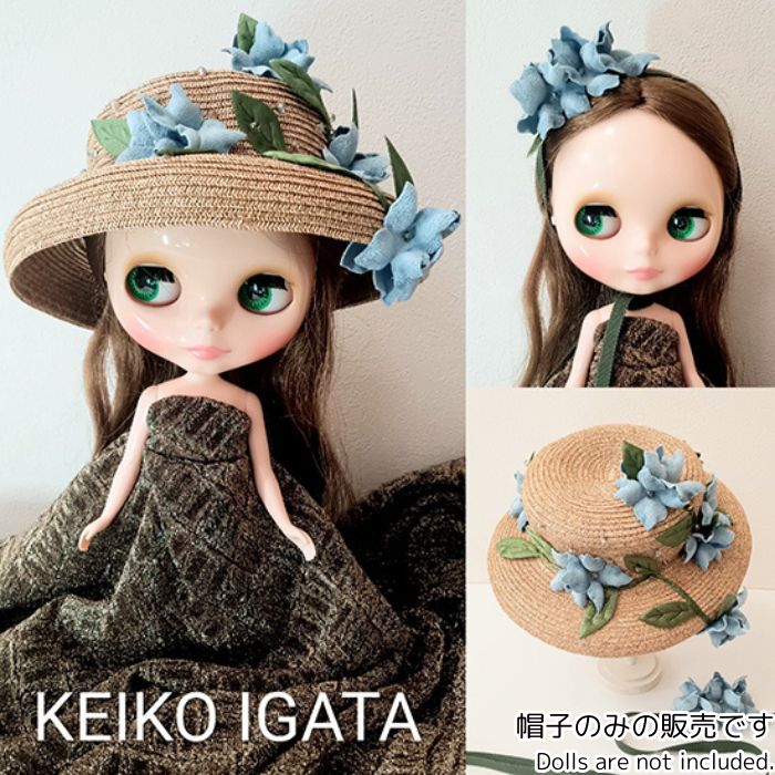 ドール用小物（ネオブライスサイズ）「フラワーパワー（ブルー）」by KEIKO IGATA