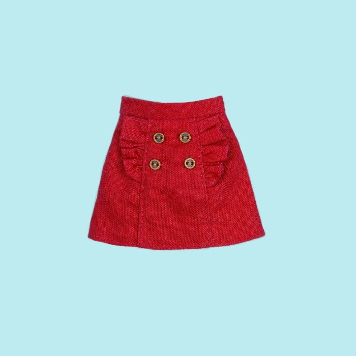 Dear Darling fashion for dolls「デザインミニスカート」レッド