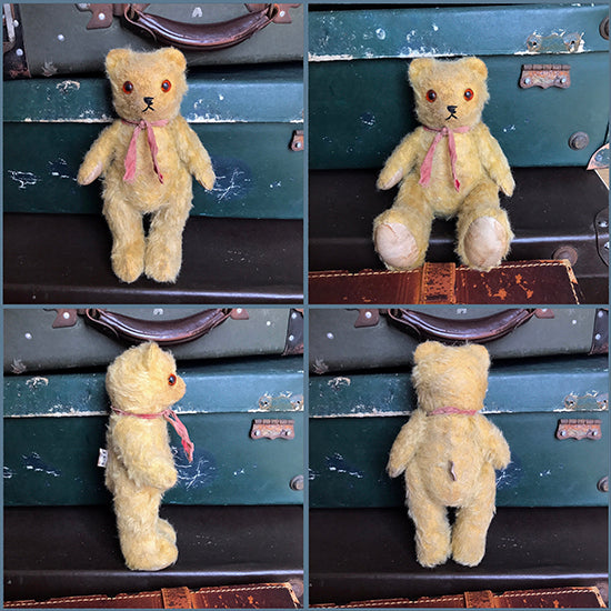 Load image into Gallery viewer, ☆OOAK☆ Stuffed toy &amp;quot;Antique style bear (yellow)&amp;quot; by KUKI
