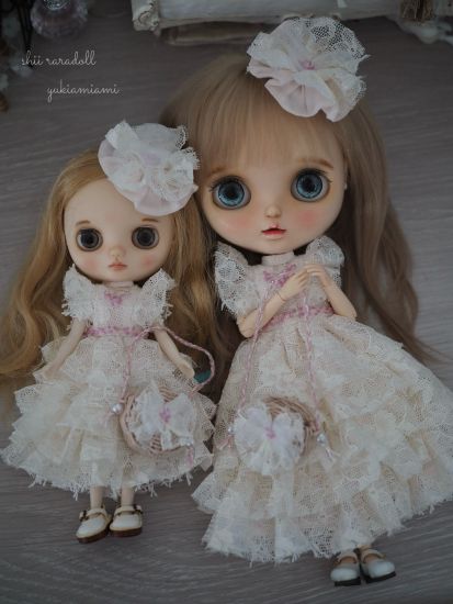 Dress set (Middie Blythe Size) “Fairy Silk Lace Dress & yukiamiami Bag (Middie Size)” by shii raradoll