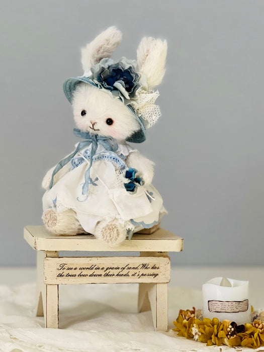 ☆OOAK☆ Plush Toy “A Little Rabbit Wearing a Blue Hat” by kumarl