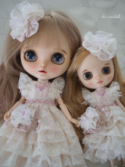 Dress set (Middie Blythe Size) “Fairy Silk Lace Dress & yukiamiami Bag (Middie Size)” by shii raradoll