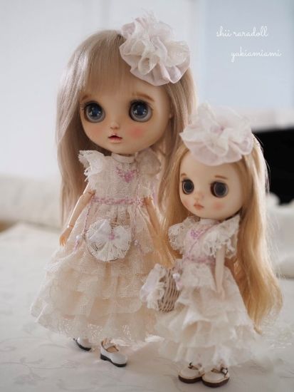 Dress set (Middie Blythe Size) “Fairy Silk Lace Dress & yukiamiami Bag (Middie Size)” by shii raradoll
