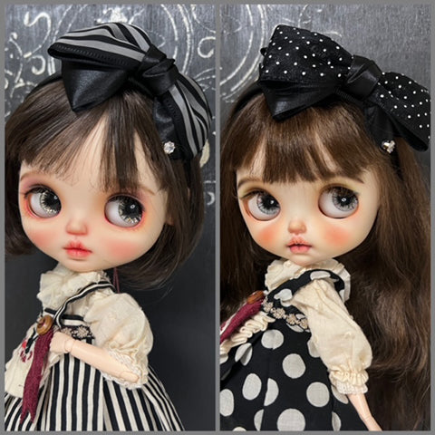 Doll Accessories(Neo Blythe Size) "Dot-patterned catsuit" by m-ribbon 