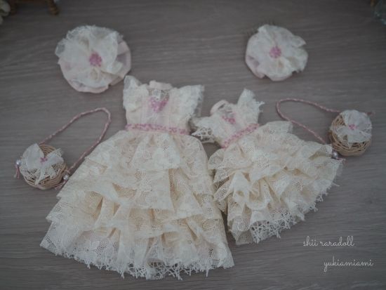 Dress set (Middie Blythe Size) “Fairy Silk Lace Dress & yukiamiami Bag (Middie Size)” by shii raradoll
