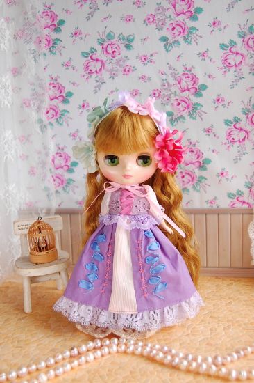 ドレスセット（ミディブライスサイズ）「Rapunzel (ワンピース2点