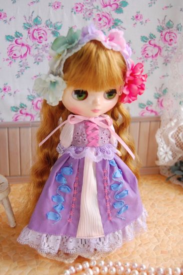 ドレスセット（ミディブライスサイズ）「Rapunzel (ワンピース2点