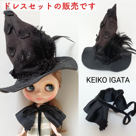 Dress Set(Neo Blythe size) "Spell Hat and Cape Tipe A" by KEIKO IGATA