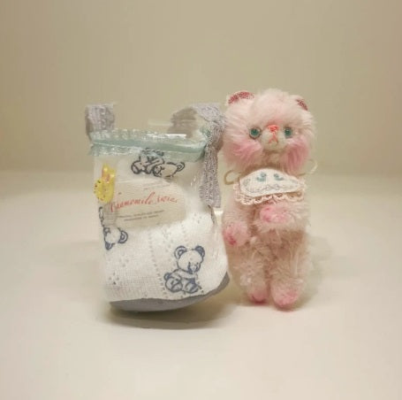 ☆OOAK☆ Stuffed toy "Baby Hammock Bear (Peach)" by chamomile. twins