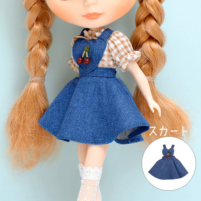 Load image into Gallery viewer, Dear Darling fashion for dolls &amp;quot;cherry jumper skirt&amp;quot;
